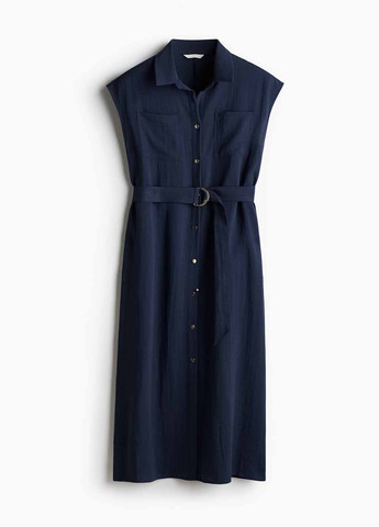 Синя кежуал сукня H&M однотонна