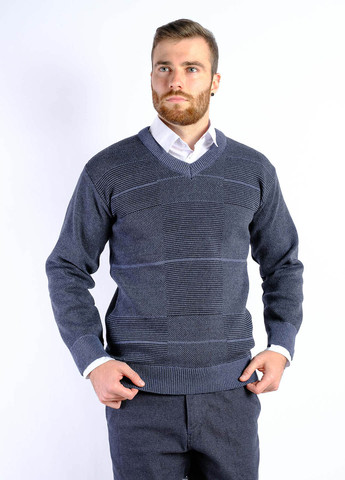 Серо-синий демисезонный пуловер пуловер Time of Style