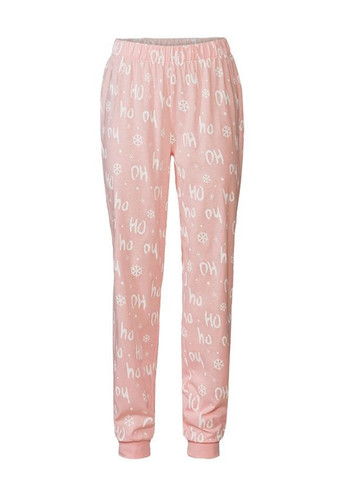 Светло-розовая всесезон пижама (лонгслив, брюки) лонгслив + брюки Esmara