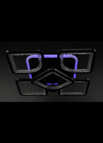 Люстра стельова LED з пультом A2281 / 4 + 1SQ-RGB-bk Чорний 11х40х40 см. Handmade (234537748)