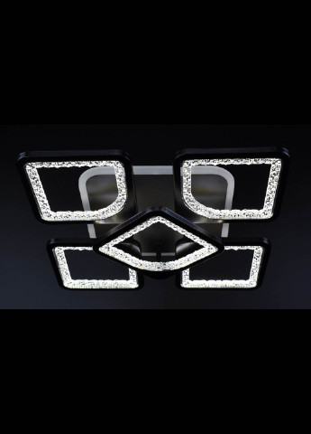 Люстра стельова LED з пультом A2281 / 4 + 1SQ-RGB-bk Чорний 11х40х40 см. Handmade (234537748)