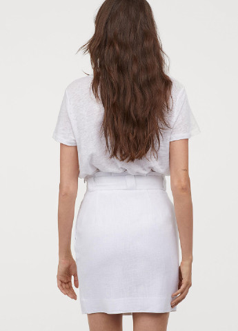 Белая кэжуал юбка H&M карандаш