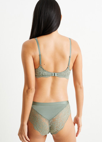 Оливковый бюстгальтер C&A с косточками полиамид