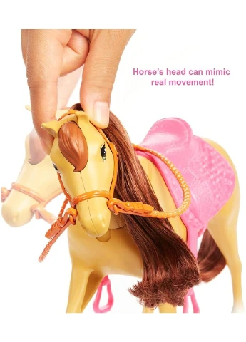 Ігровий набір Barbie Hugs N Horses Playset, Brunette (GLL82) Mattel (255665676)