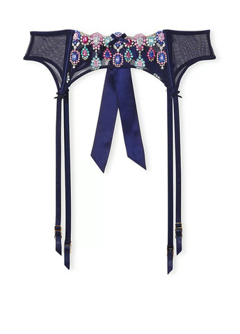 Синий демисезонный комплект (корсет, пояс для чулок) Victoria's Secret