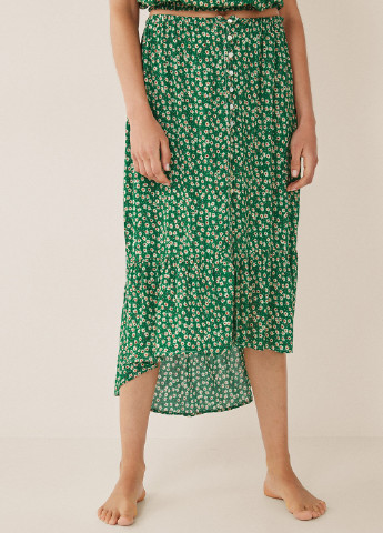 Зеленая домашний цветочной расцветки юбка Women'secret