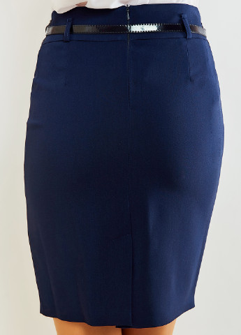 Темно-синяя кэжуал однотонная юбка Alvina с высокой талией