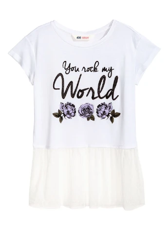 Белая летняя футболка H&M