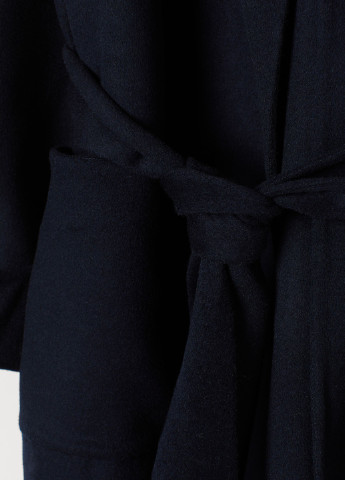 Темно-синє демісезонне Пальто вовняне оверсайз H&M