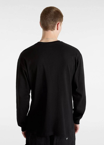 Черный демисезонный кэжуал лонгслив Vans с логотипом