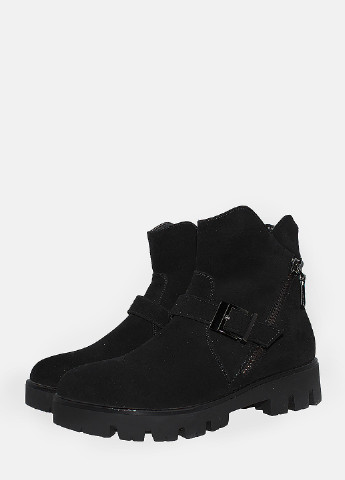 Зимние ботинки rf02511-11 черный Favi из натуральной замши