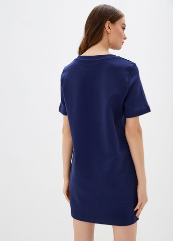 Темно-синее кэжуал платье платье-футболка Love Moschino с рисунком
