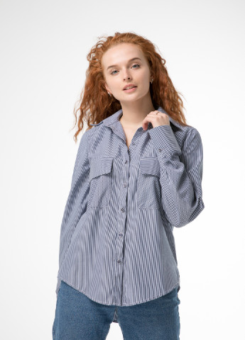 Синіти класична жіноча сорочка в дрібну смужку INNOE Рубашка