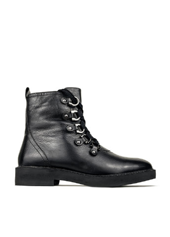 Зимові черевики жіночі шкіряні чорні на хутрі Brocoli (251198564)