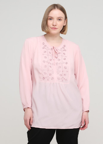 Светло-розовая демисезонная блуза Signature