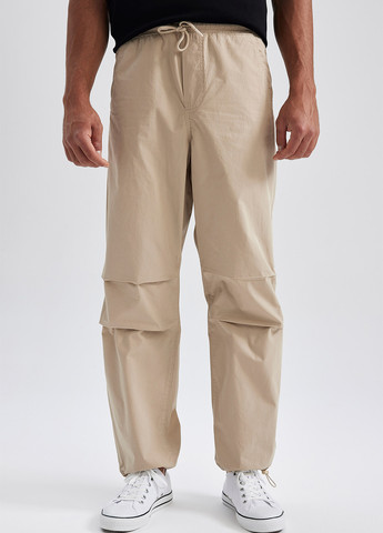 Бежевые кэжуал летние прямые брюки DeFacto