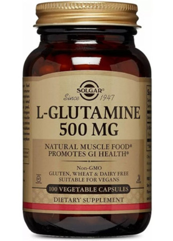 L-Glutamine 500 mg 100 Veg Caps Solgar (256380207)