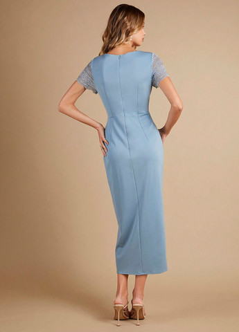 Блакитна кежуал сукня футляр SHEIN однотонна