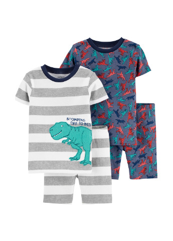 Комбинированная всесезон пижама (футболка (2 шт.), шорты (2 шт.)) футболка + шорты Carter's