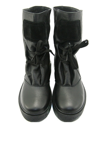 Черные зимние полусапоги Mila