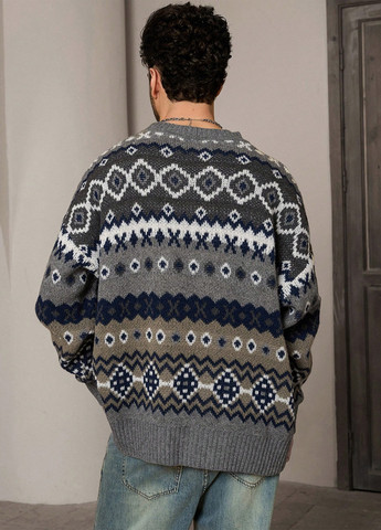 Комбинированный демисезонный джемпер джемпер SHEIN