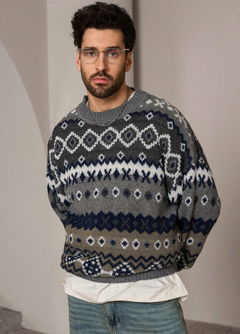 Комбинированный демисезонный джемпер джемпер SHEIN