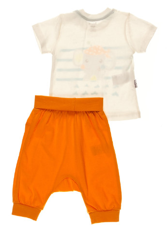 Помаранчевий літній комплект (футболка, штани) Miniworld