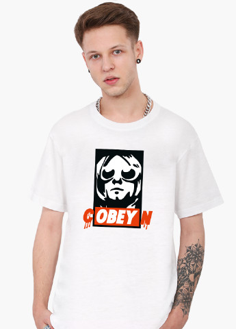 Біла футболка чоловіча курт кобейн (kurt cobain cobeyn) білий (9223-1990) xxl MobiPrint