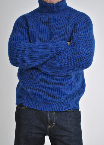 Синий зимний свитер крупной вязки Berta Lucci