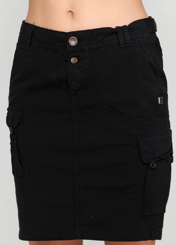 Черная джинсовая однотонная юбка Mos Mosh карандаш