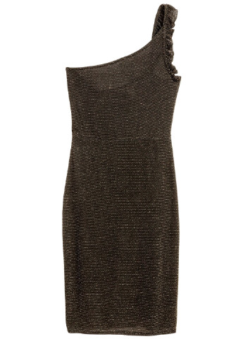 Темно-коричнева кежуал сукня H&M меланжева