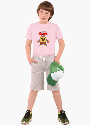 Рожева демісезонна футболка дитяча спайк бравл старс (spike brawl stars) (9224-1005) MobiPrint