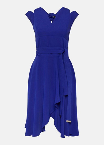 Синее кэжуал платье клеш Karen Millen однотонное