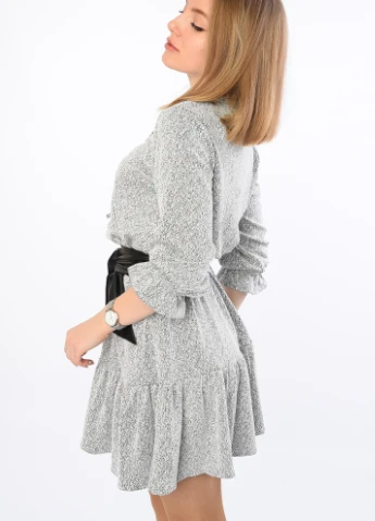 Сіра коктейльна сукня Let's Shop однотонна