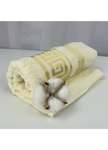 No Brand полотенце для лица махровое febo vip cotton grek турция 6388 молочное 50х90 см комбинированный производство - Украина