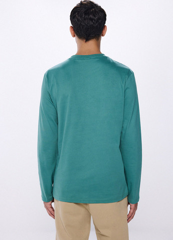 Мятный демисезонный кэжуал лонгслив Springfield однотонный