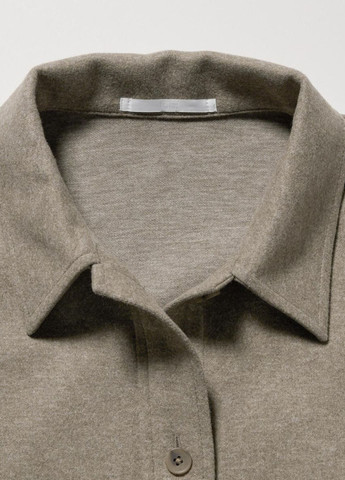 Куртка-рубашка Uniqlo однотонная коричневая кэжуал