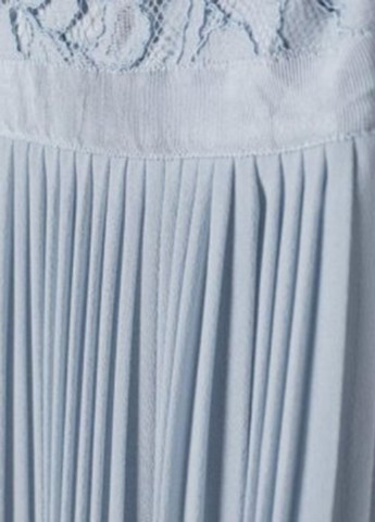 Голубое кэжуал платье плиссированное H&M однотонное