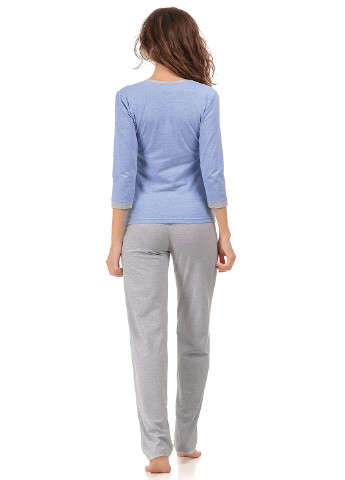 Светло-синий демисезонный комплект (кофта, брюки) Barwa Garments