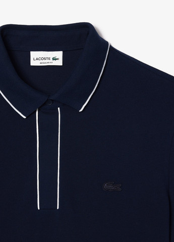 Темно-синяя футболка-поло для мужчин Lacoste однотонная