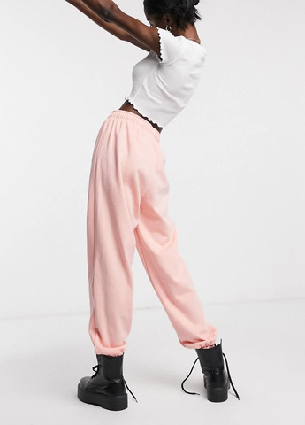 Светло-розовые спортивные демисезонные джоггеры брюки Topshop