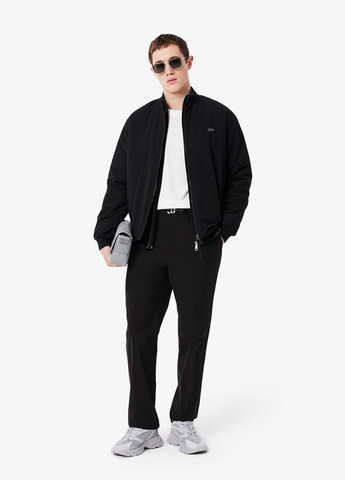 Черные кэжуал демисезонные прямые брюки Lacoste