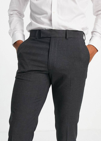 Темно-серые классические демисезонные классические брюки Asos