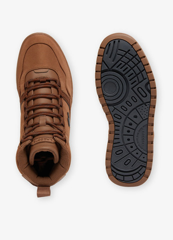 Коричневые осенние ботинки Lacoste