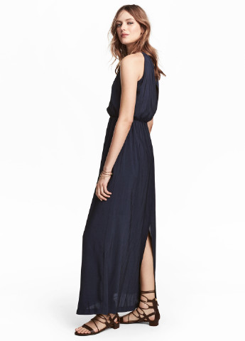 Темно-синее кэжуал платье в греческом стиле H&M однотонное
