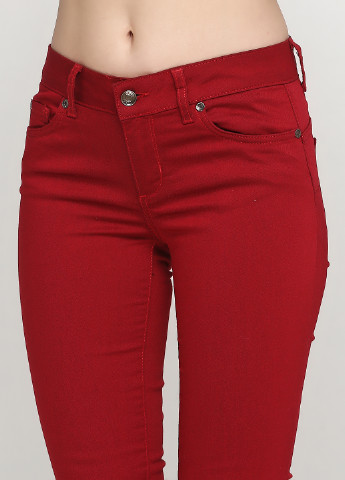 Бордовые джинсовые демисезонные зауженные брюки Liu Jo