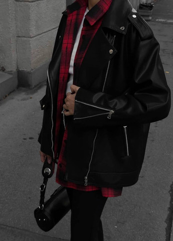 Черная демисезонная куртка косуха No Brand