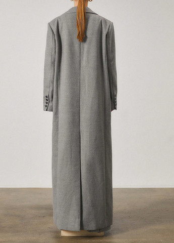 Серое демисезонное Пальто однобортное SHEIN