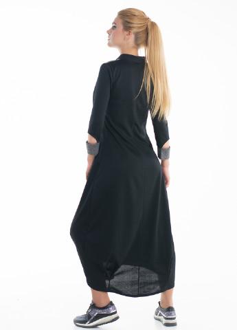 Чорна кежуал платье Alpama з геометричним візерунком