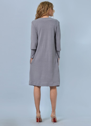 Сірий демісезонний комплект (плаття, кардиган) Lila Kass